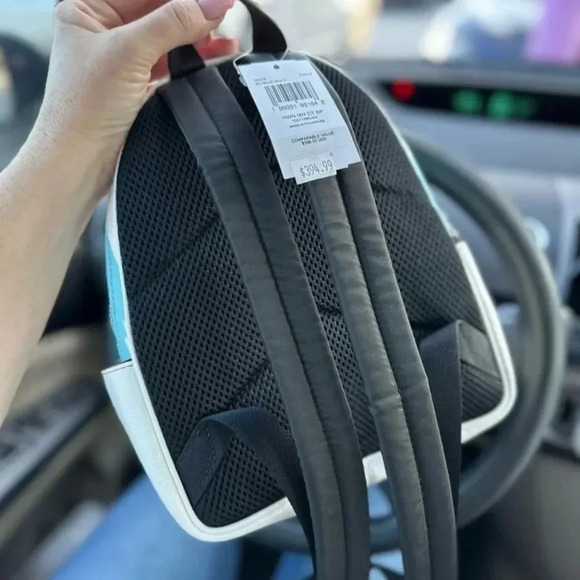 COACH CK378 Mini Court BackpackHawaiian Print Coated Canvas &Leather Blu… - Picture 2 of 3